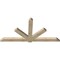 Ekena Millwork Kennewick Rough Sawn Timber Gable Bracket, Douglas Fir, 96"W x 48"H x 4"D x 6"F, 12/12 Pitch GBW096X48X0406KEN00RDF - alternate 5